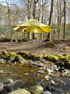 Base camp down by the river